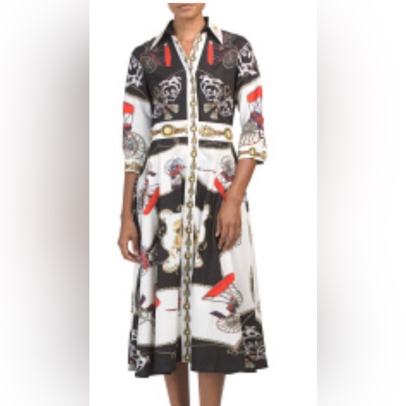 Dalia MacPhee button down shirt midi dress size L - Picture 3 of 12